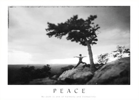 Peace Black and White Print
